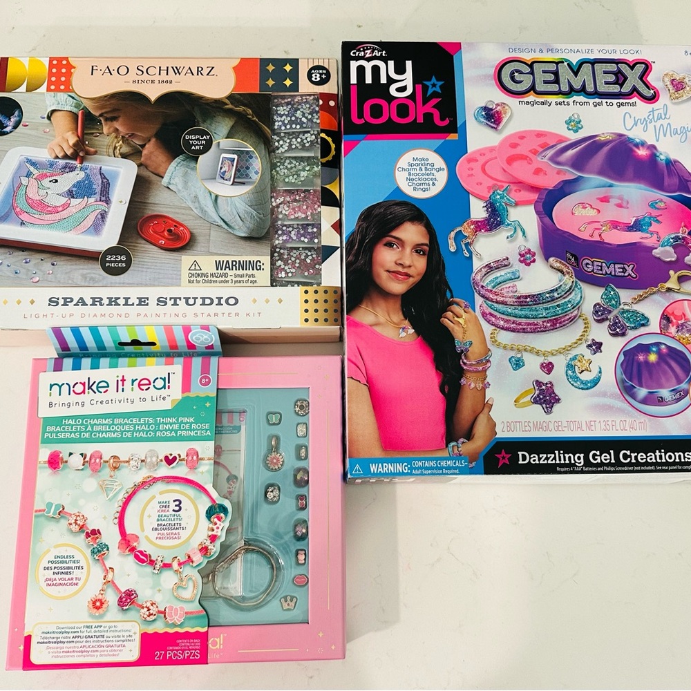 Gemex Crystal Magic Gel Set, Make It Real and Sparkle Studio Fao Schwarz